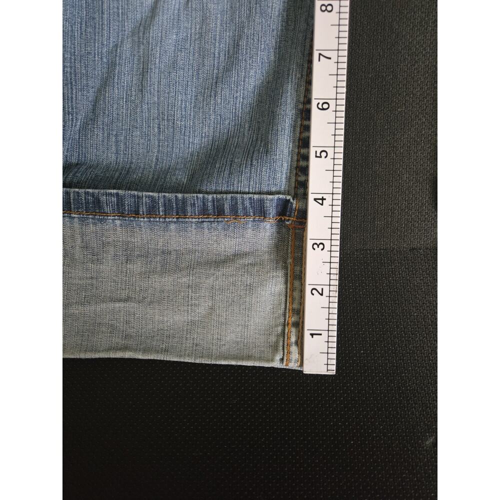 PARIS BLUES Women's Light Wash Denim Jeans Straight Leg Rise Cropped SZ 7, 28x21 - Picture 16 of 16